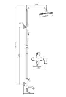 Душевая стойка Splenka S221.24.06 чёрный